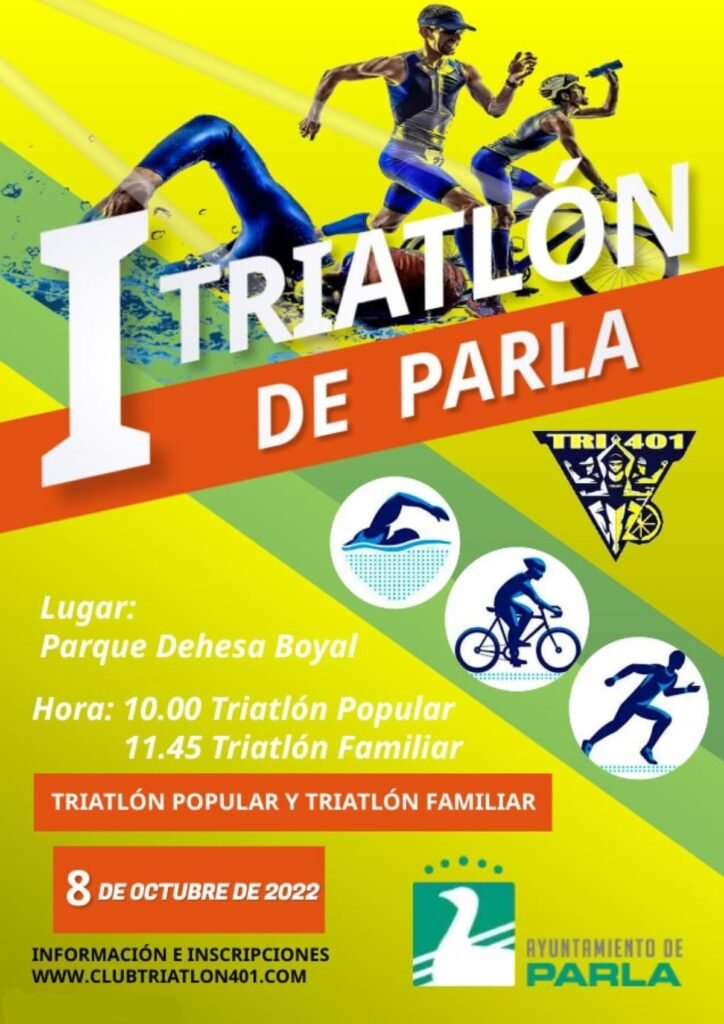 Más de 400 personas van a participar en el I Triatlón popular y familiar, uno de los eventos del fin de semana en Parla