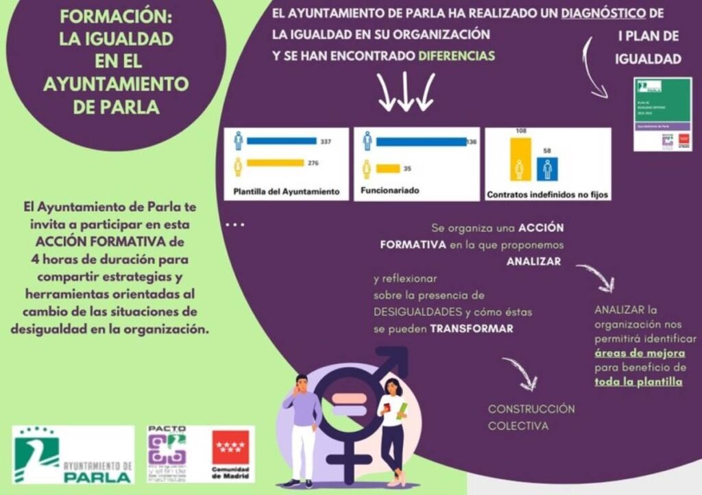 El Ayuntamiento de Parla forma en igualdad a la plantilla municipal, incluidos grupos políticos y sindicatos